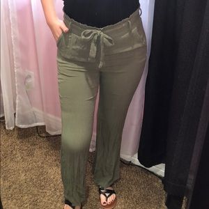 Green beach pants